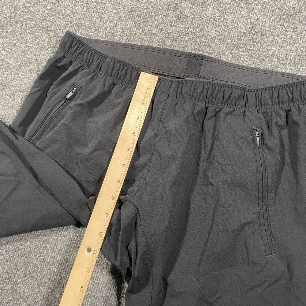 Paskho Pants Mens M Black Tech Minimalist Performance Stretch 32x32 Windbreaker - Picture 8 of 12